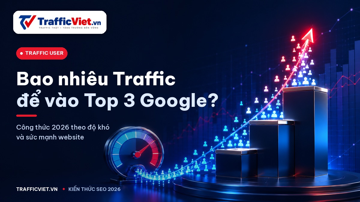 Lượng traffic tối thiểu để vào top 3 Google — Công thức 2026 cho mọi cấp KW