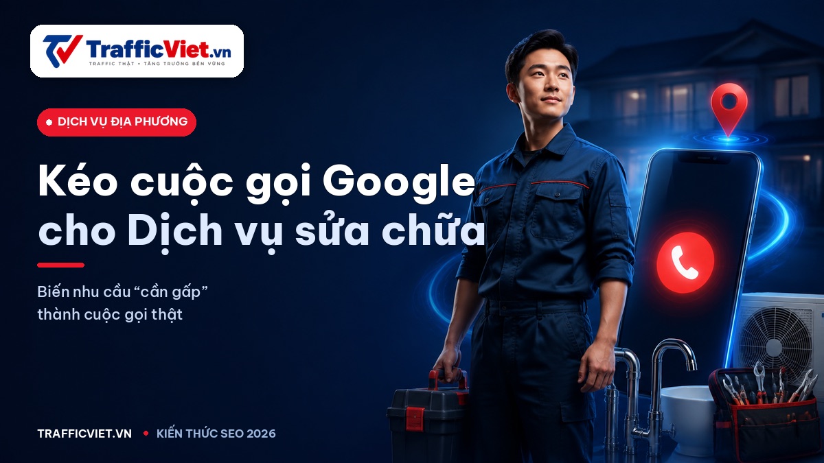 Dịch vụ sửa chữa — Bí quyết kéo cuộc gọi Google cho thợ điện nước, điện lạnh, máy lạnh
