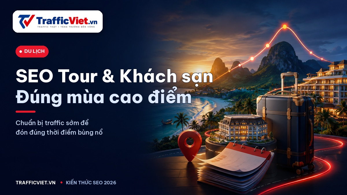 SEO Tour, Khách sạn 2026 — Đẩy traffic đúng mùa cao điểm cho ngành Du lịch Việt